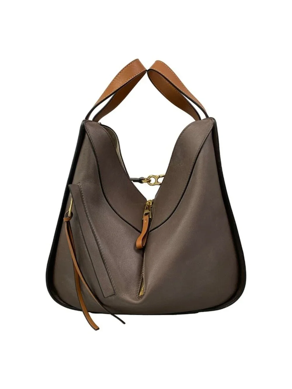 Loewe Handbag Hammock Bag Small Dark Brown Bordeaux Tricolor Leather
